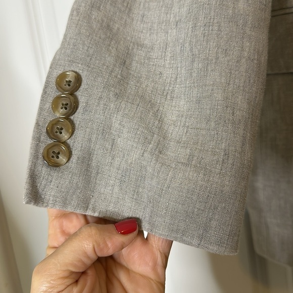 J. Crew Ludlow Ormezzano linen blend blazer Sz40R Grey - Picture 3 of 15